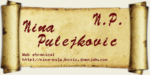 Nina Pulejković vizit kartica